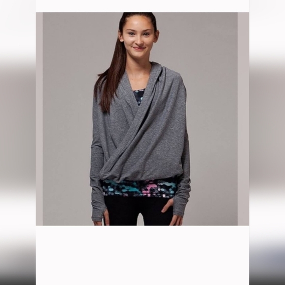 Ivivva Lululemon Girl's Size 10 Sweater Top Four Way Heathered - Picture 1 of 16